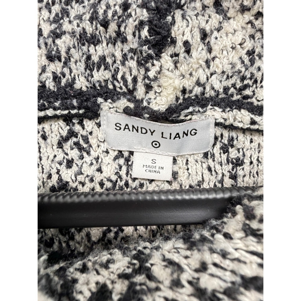 Sandy Liang x Target Women Black White Abstract Animal Print Fleece Hoodie S - Picture 3 of 9